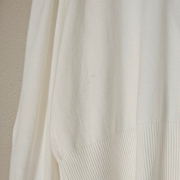 DANIELLE BERNSTEIN Puff‎ Sleeve Cropped Cardigan Ivory White Size 3X NEW - Picture 10 of 13